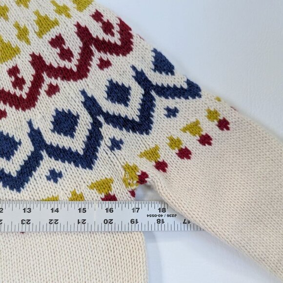 J. Crew Fair Isle Women's Merino Wool Blend Sweater Size XS Cream - Picture 11 of 14